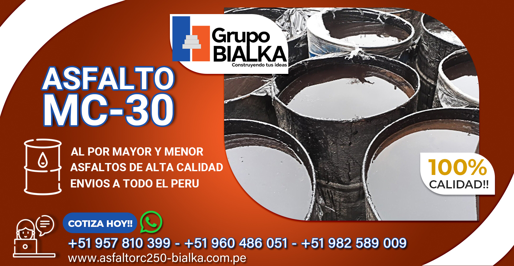 venta de asfalto mc 30